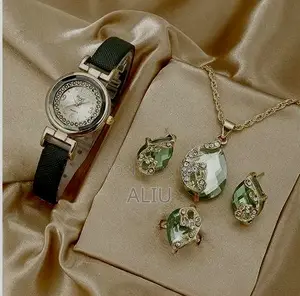 4-Piece Women’S Watch Jewelry Gift Set –Watch, Necklace, Earrings