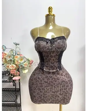 Yolanda Leopard Sequin Women’S Bodycon Party Dress