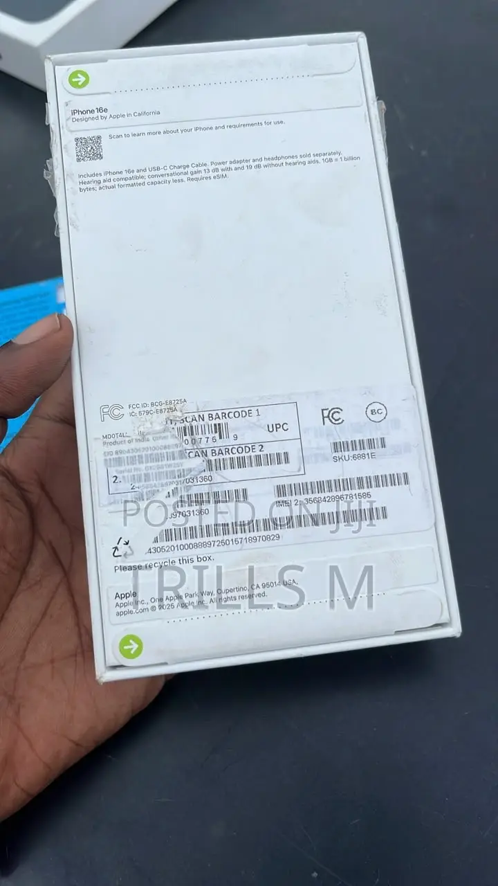 New Apple iPhone 16e 128 GB Black