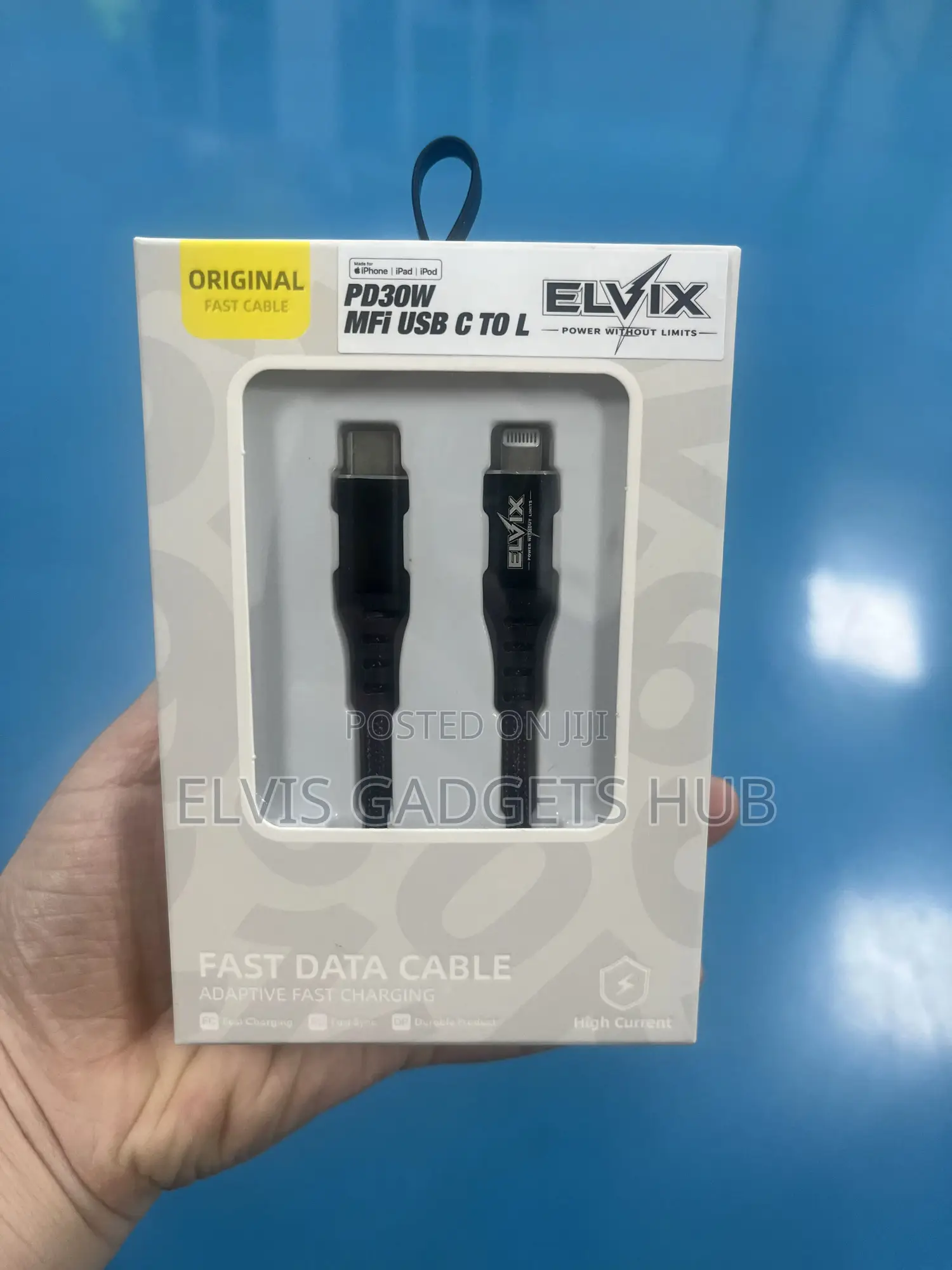 Pd3ow Mfi Certified Fast Charger Usb-C to Lightning Fast Cable