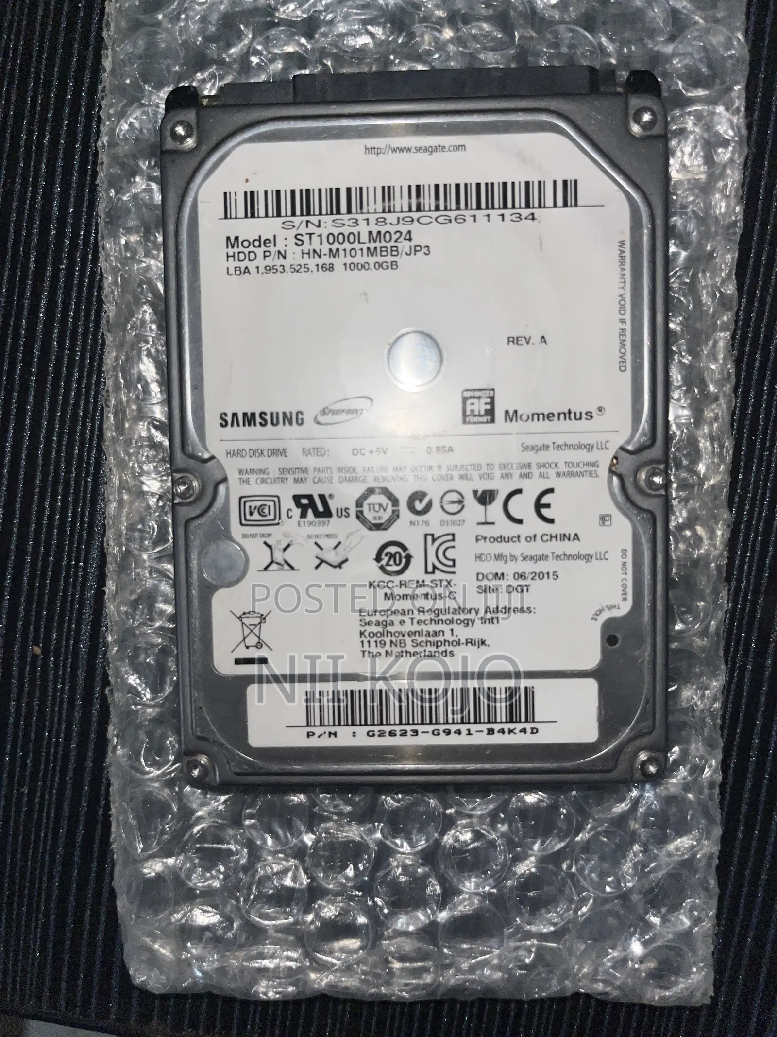1tb Seagate Internal Laptop Sata2 HDD