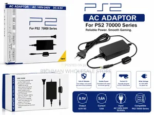 Ps2 Slim AC Adapter Charger 8.5v 5.6a for Playstation 2 70000