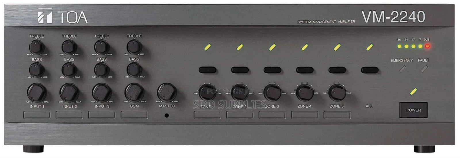 High Performance Toa Vm-2240 5 Zones Mixer Amplifier