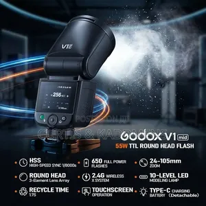 Godox V1 Mid Touch Screen Wireless Ettl Flash
