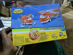 Super Wings, Remote Jett Toy, 360-Degree Rotation, Lights, and Sounds
