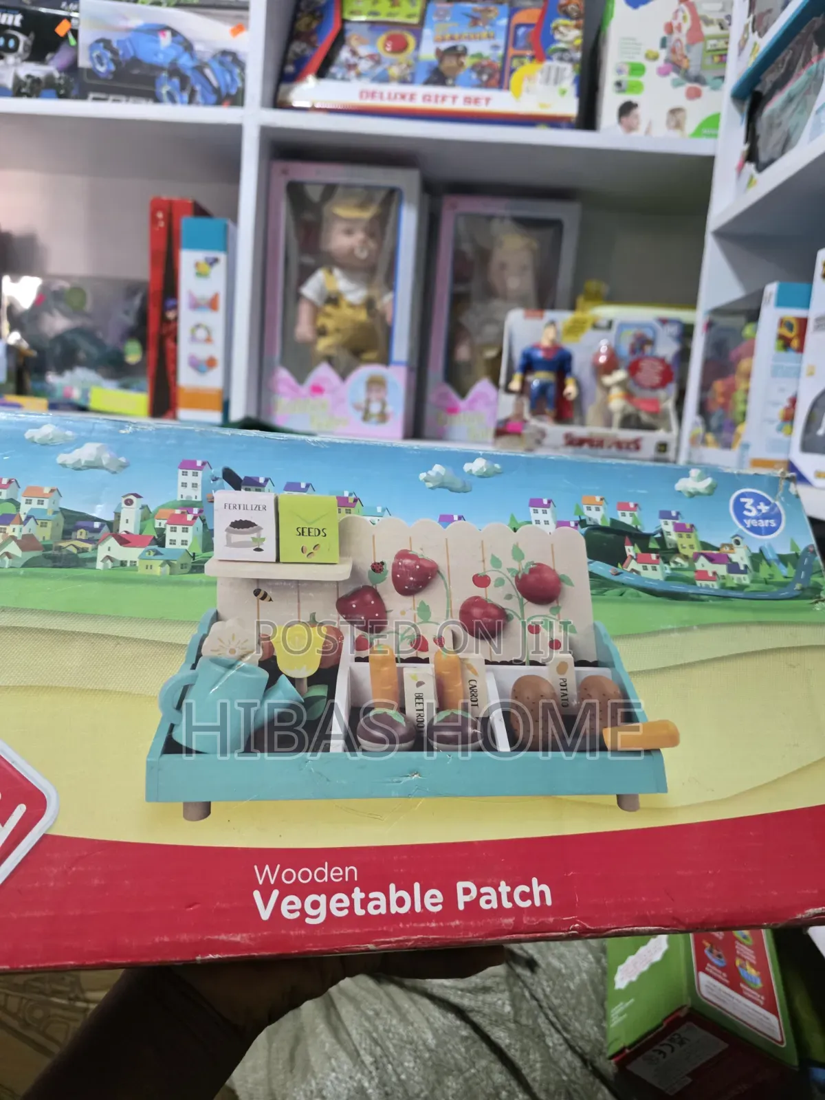 Chad Valley Wooden Vegetable Growing Set
 for Kids Role Play Toys