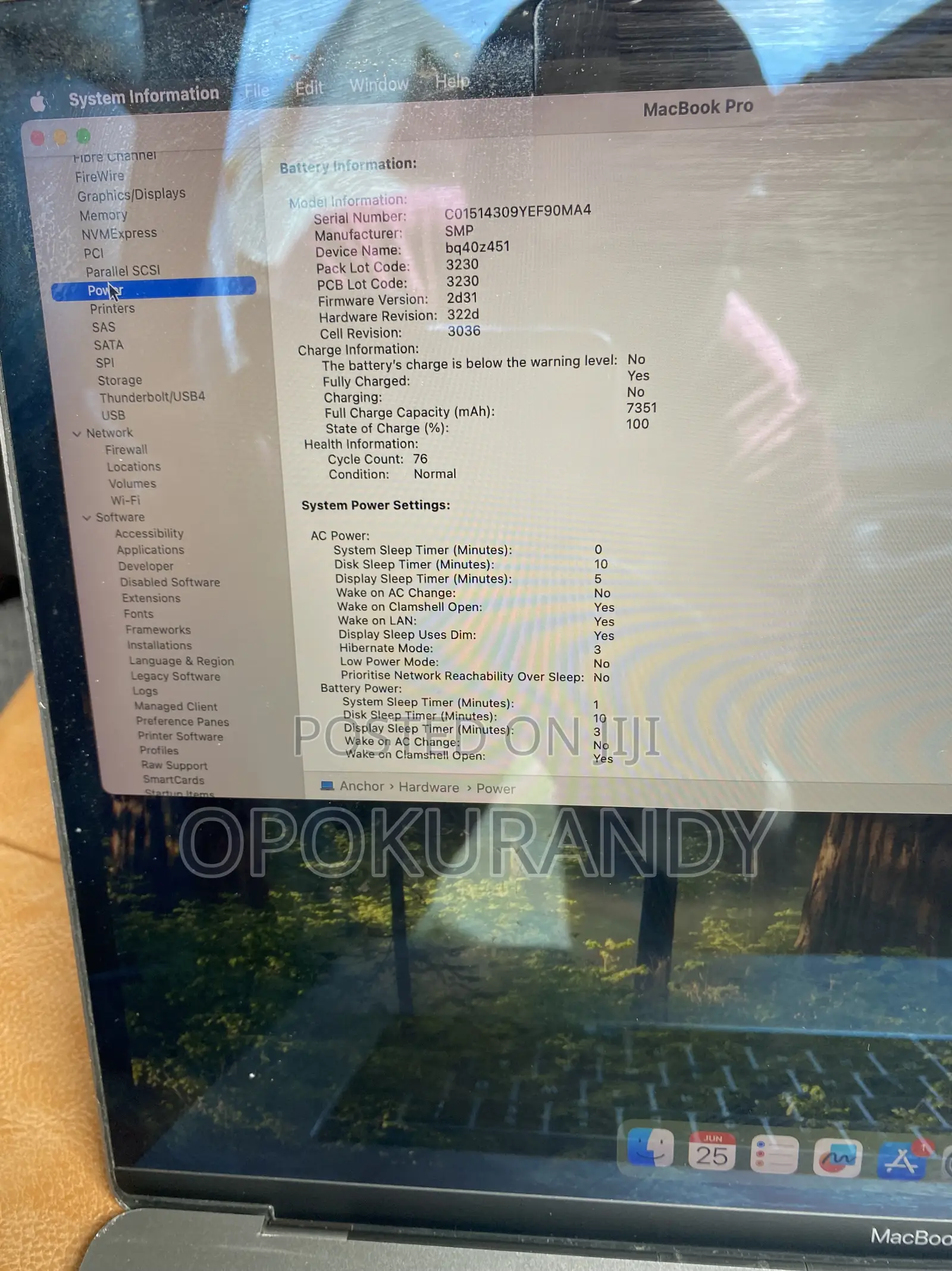 Laptop Apple MacBook Pro 16GB Intel Core i7 SSD 256GB