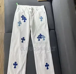 Chrome Hearts White Jeans