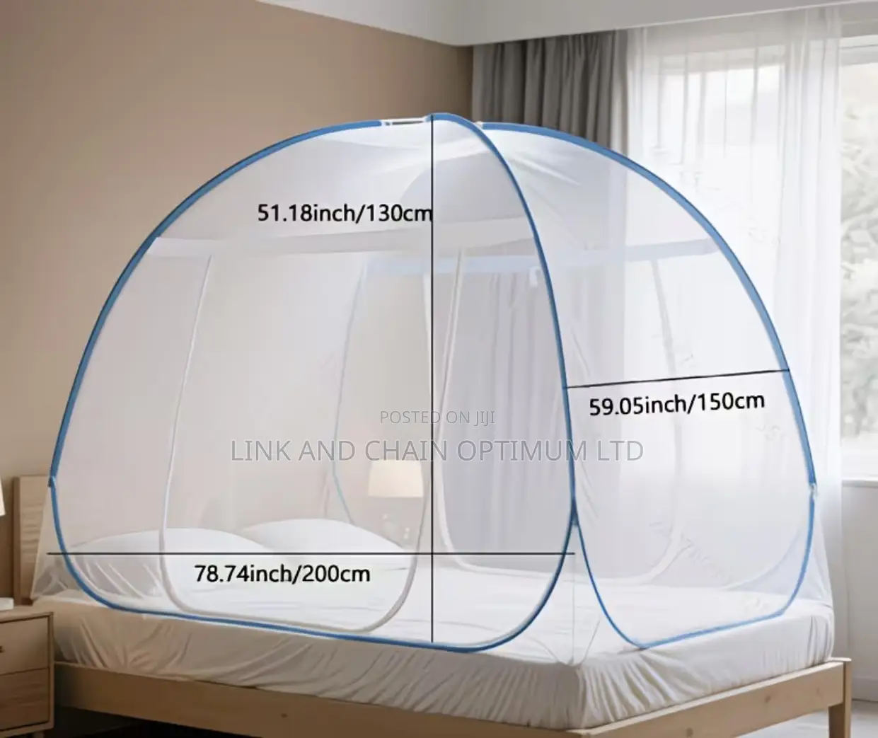 Foldable Pop-Up Mosquito Net – King Queen Size | Sleep Mosquito-Free