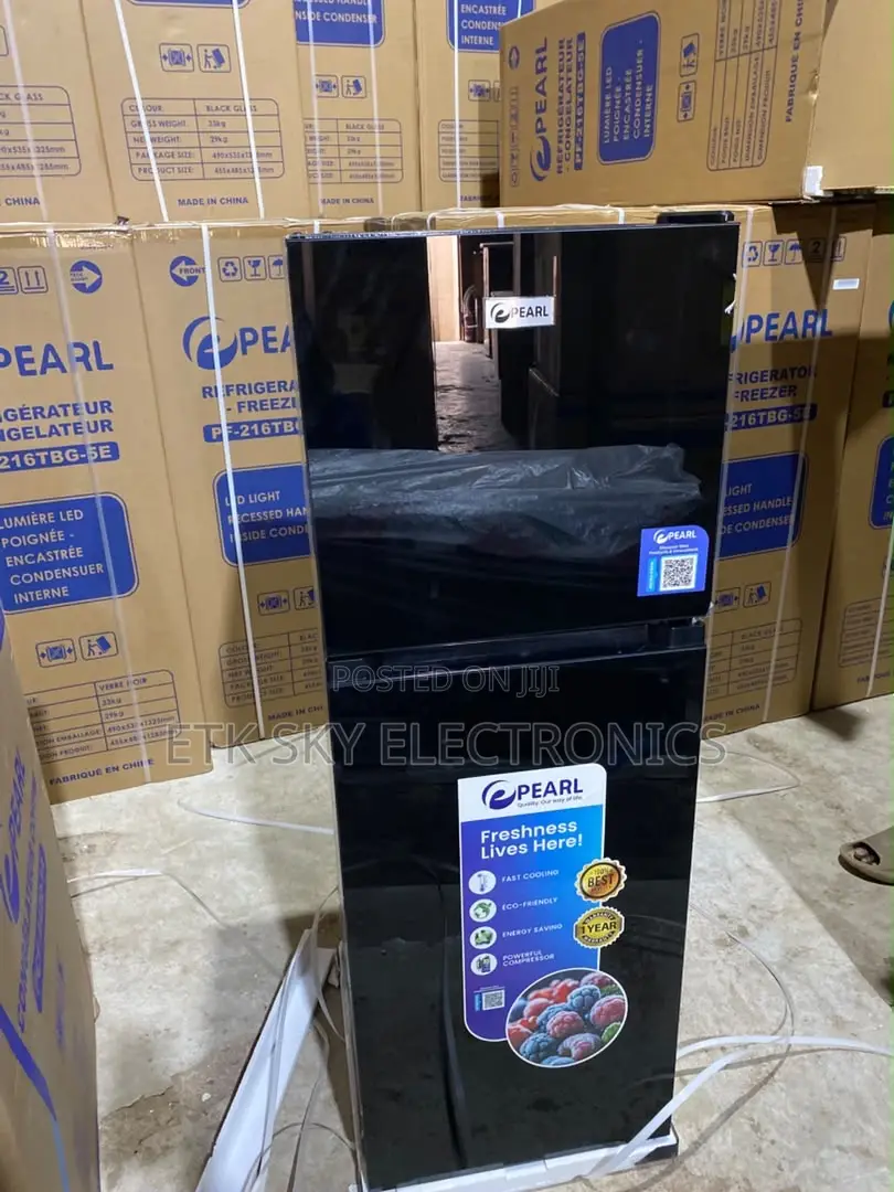 Pearl P-F216tbg-5e 136 Liters Top Freezer Double Glass Door