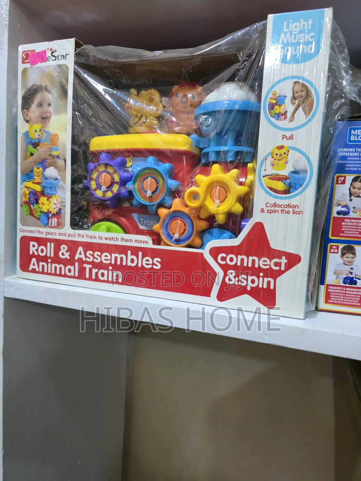 Connect Spin Roll Assembles Animal Train Toy