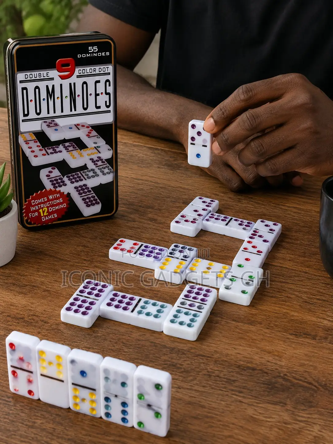 Double 9 Color Dot Dominoes
