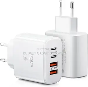 Usb C Fast Charger, 40w 4 Ports Usb C Wall Charger Dual Port Pd+Qc