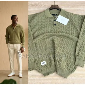 The Olive Chevron Knit Polo