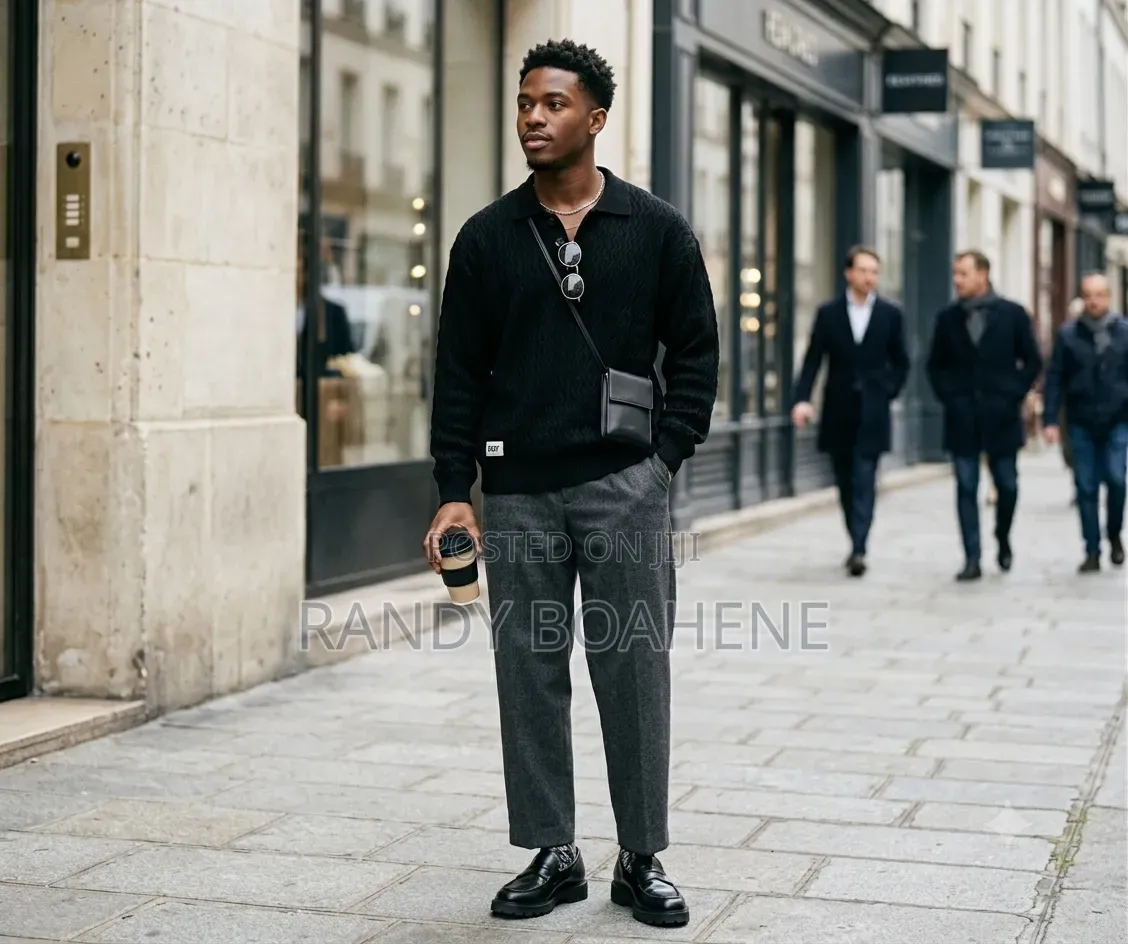 The Olive Chevron Knit Polo
