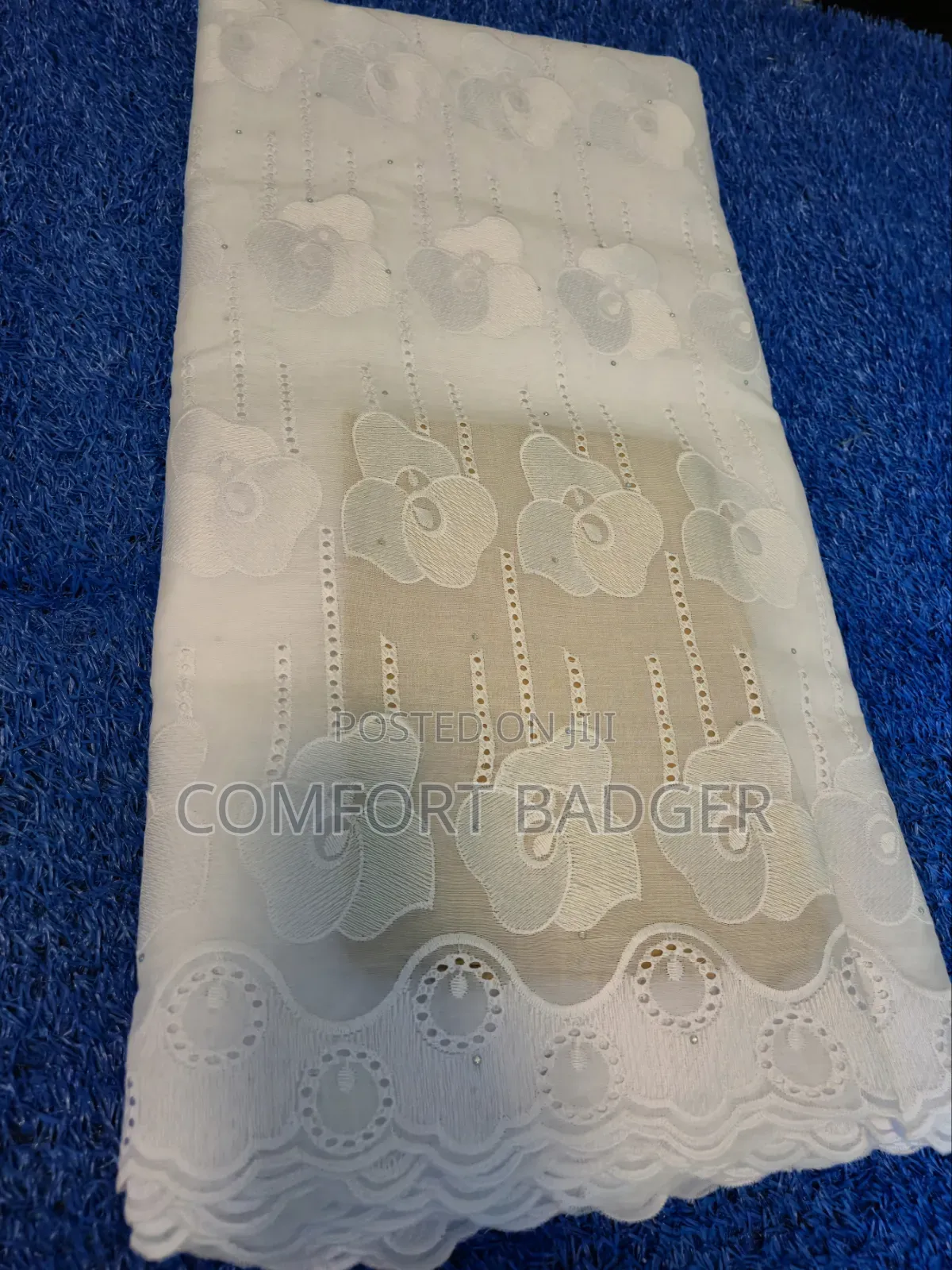 White Breathable Cotton Lace With Matured Designs