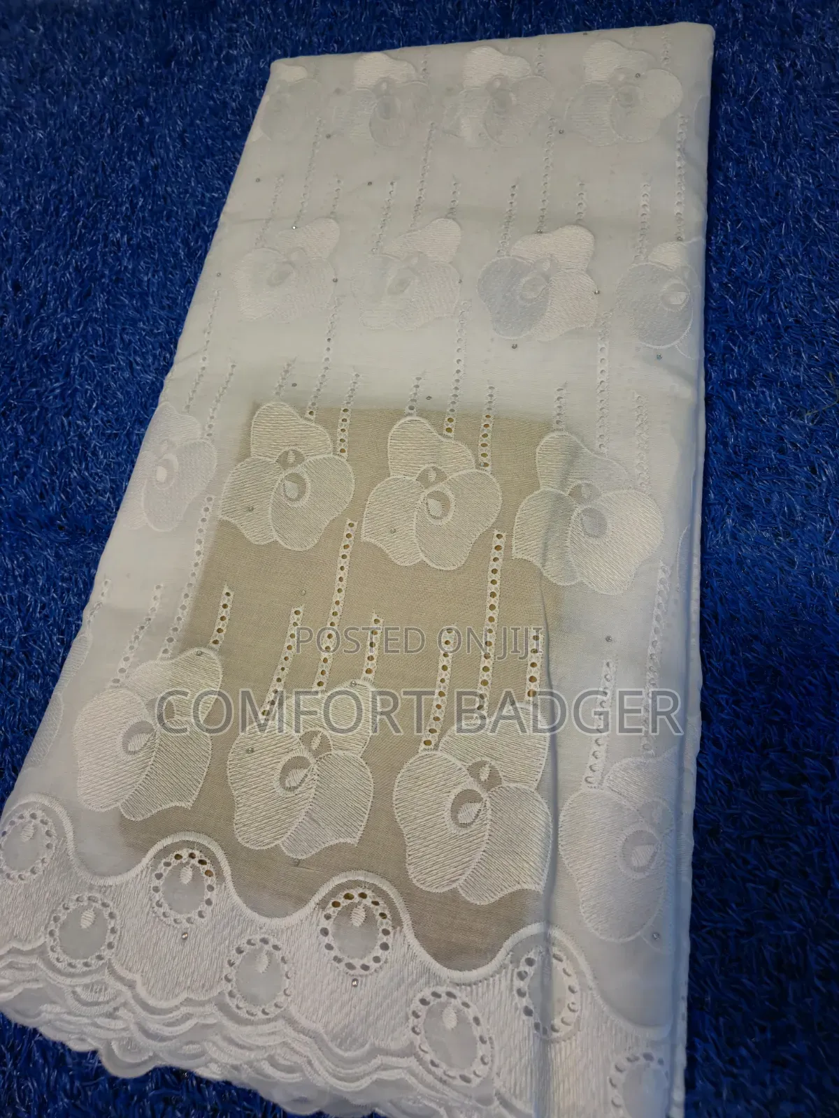 White Breathable Cotton Lace With Matured Designs