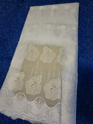 White Breathable Cotton Lace With Matured Designs