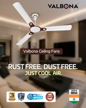 Valbona Ceiling Fan- Ivory Color-Long Blade