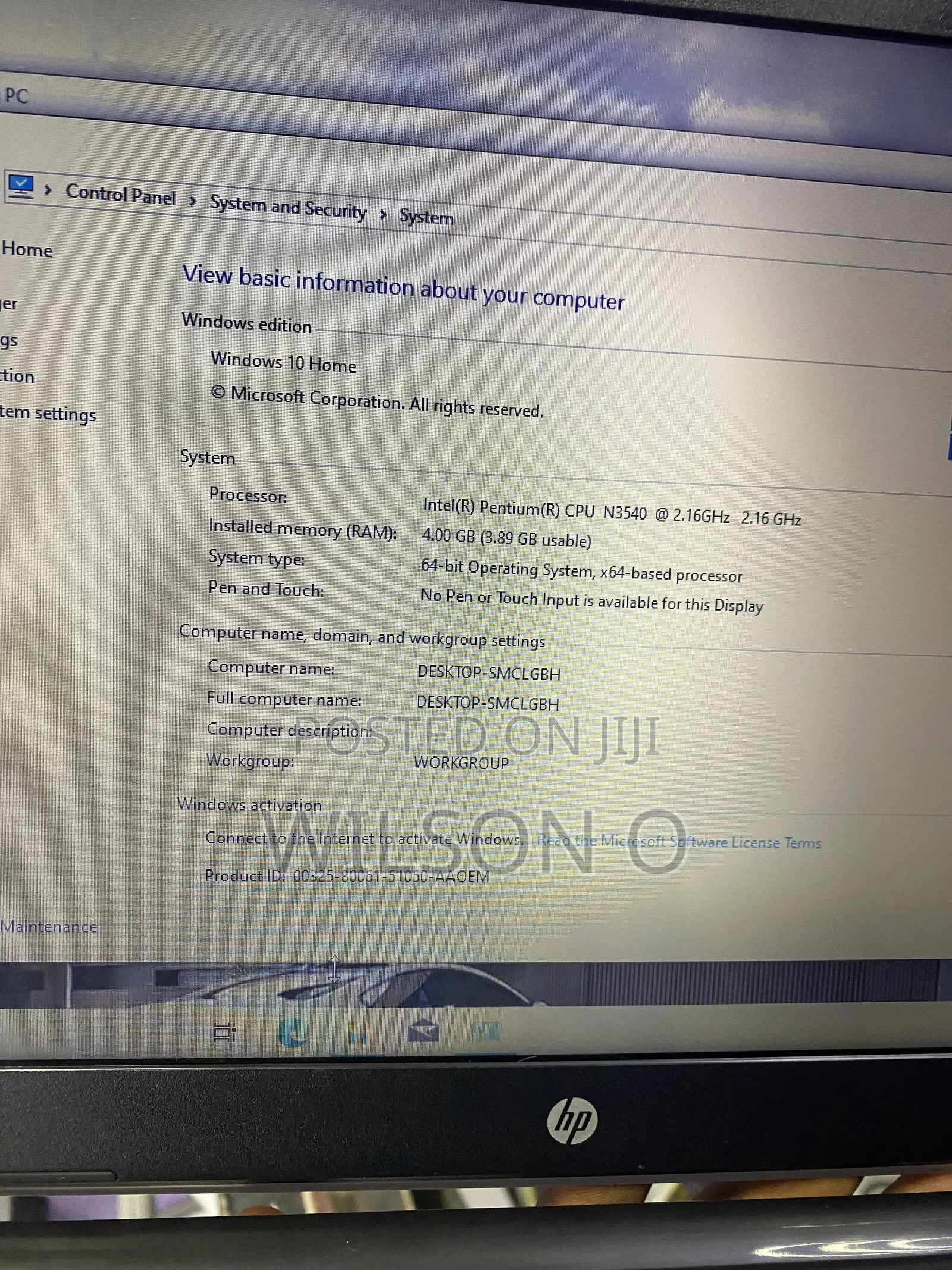Laptop HP 15 4GB Intel HDD 500GB