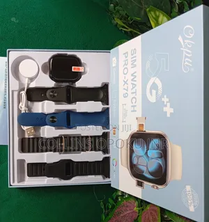 Pro-X79 Smart Watch With Sim Slot and Camera + 4 Straps - Black