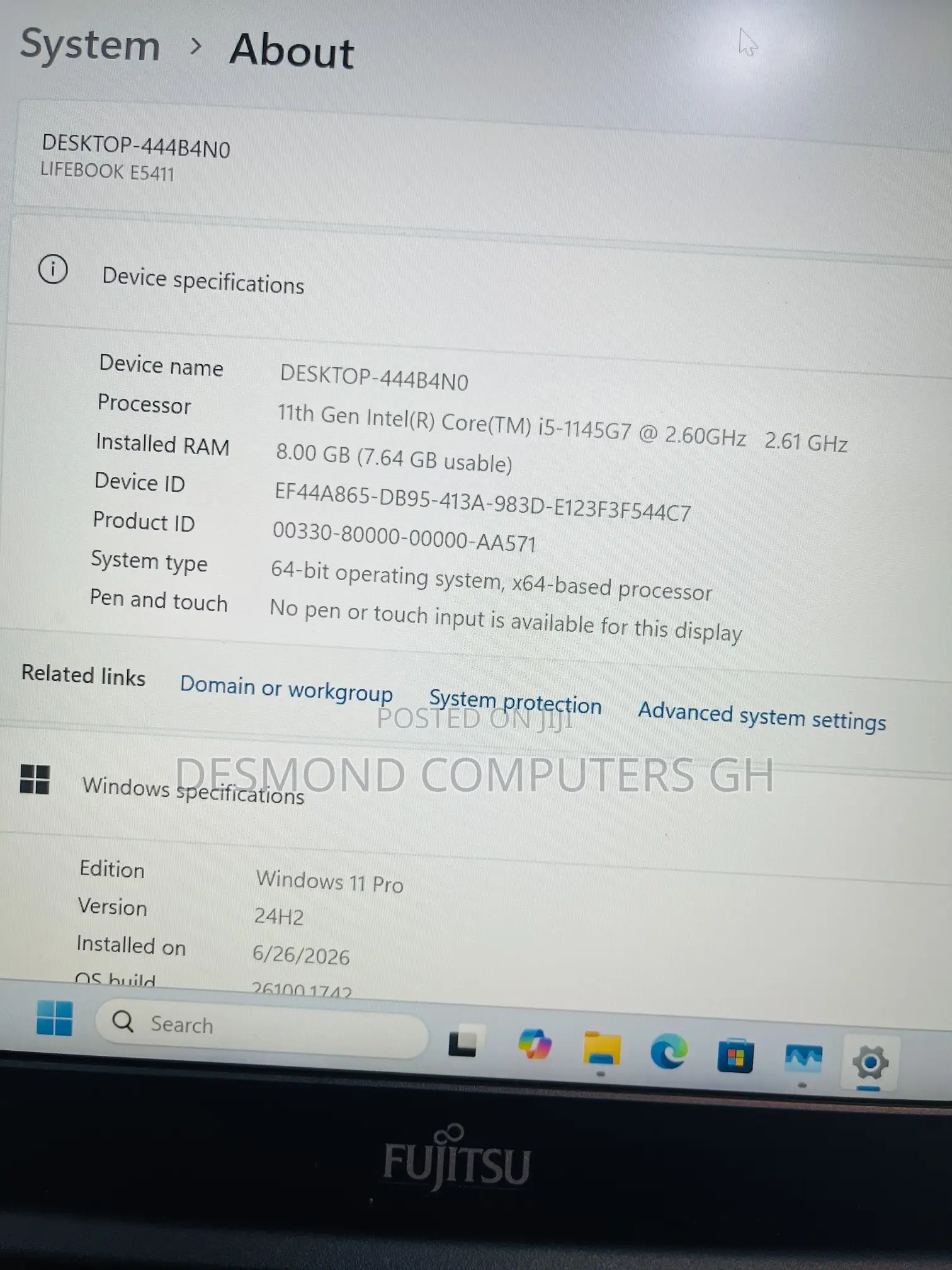 Laptop Fujitsu Lifebook E5411 8GB Intel Core i5 SSD 256GB