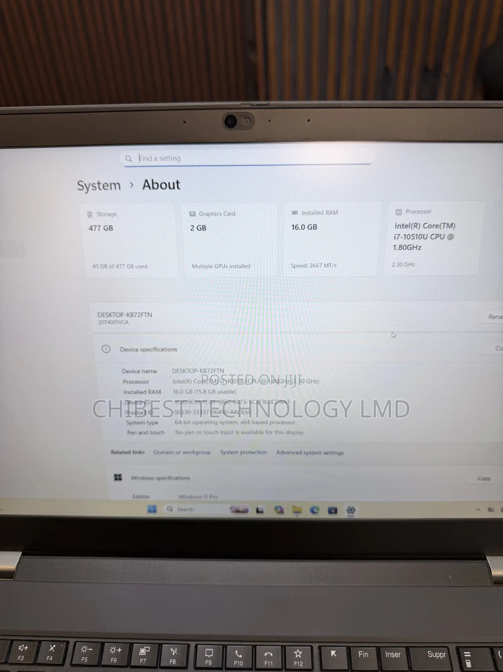 Laptop Lenovo ThinkPad P15s 16GB Intel Core i7 SSD 512GB