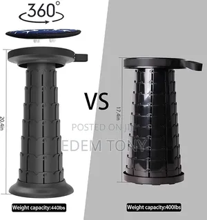 20.4“Portable Telescopic Stool With Cushion, Collapsible Stool