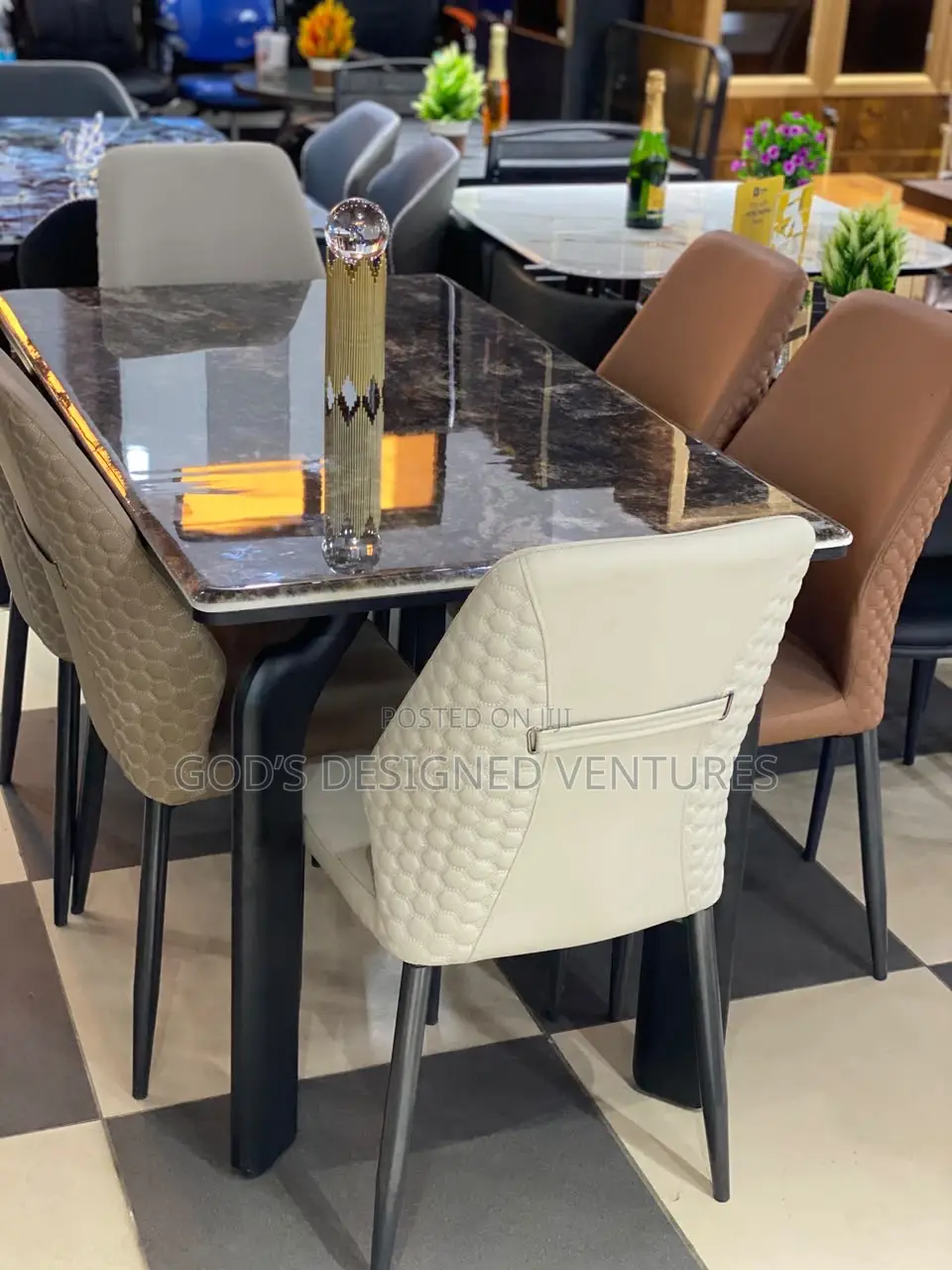 Classic and Modern 6 Seater Marble Dining