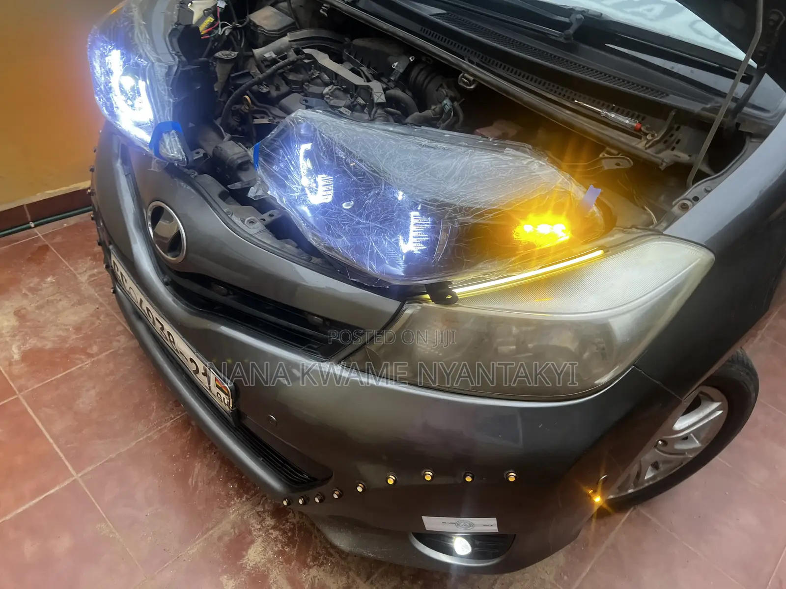 Toyota Vitz Headlights Pair 2012 to 2014 Model