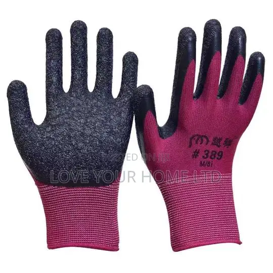 12 Pairs Latex Coated Safety Work Gloves For General Purpose