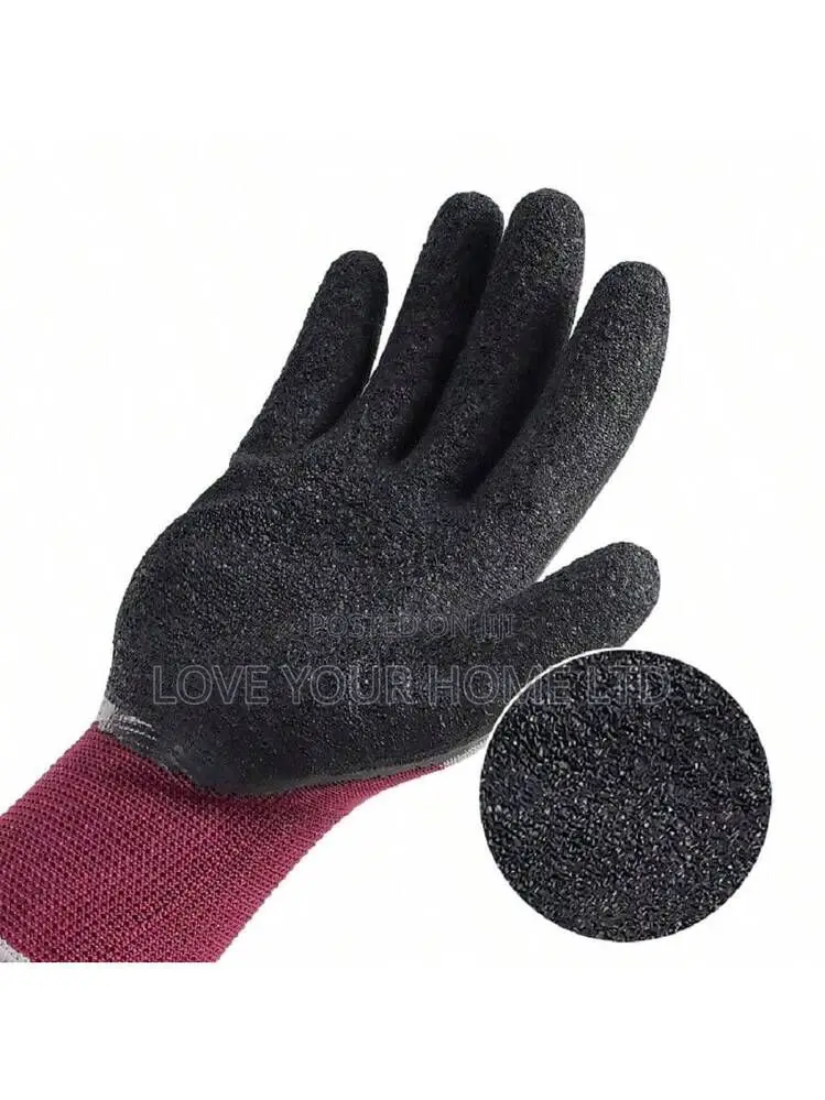 12 Pairs Latex Coated Safety Work Gloves For General Purpose