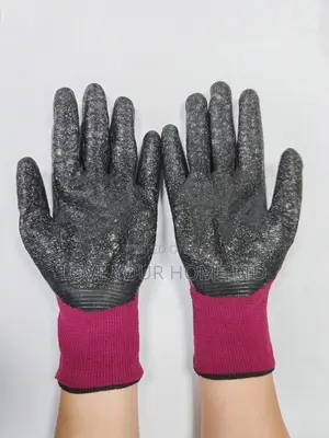 12 Pairs Latex Coated Safety Work Gloves For General Purpose