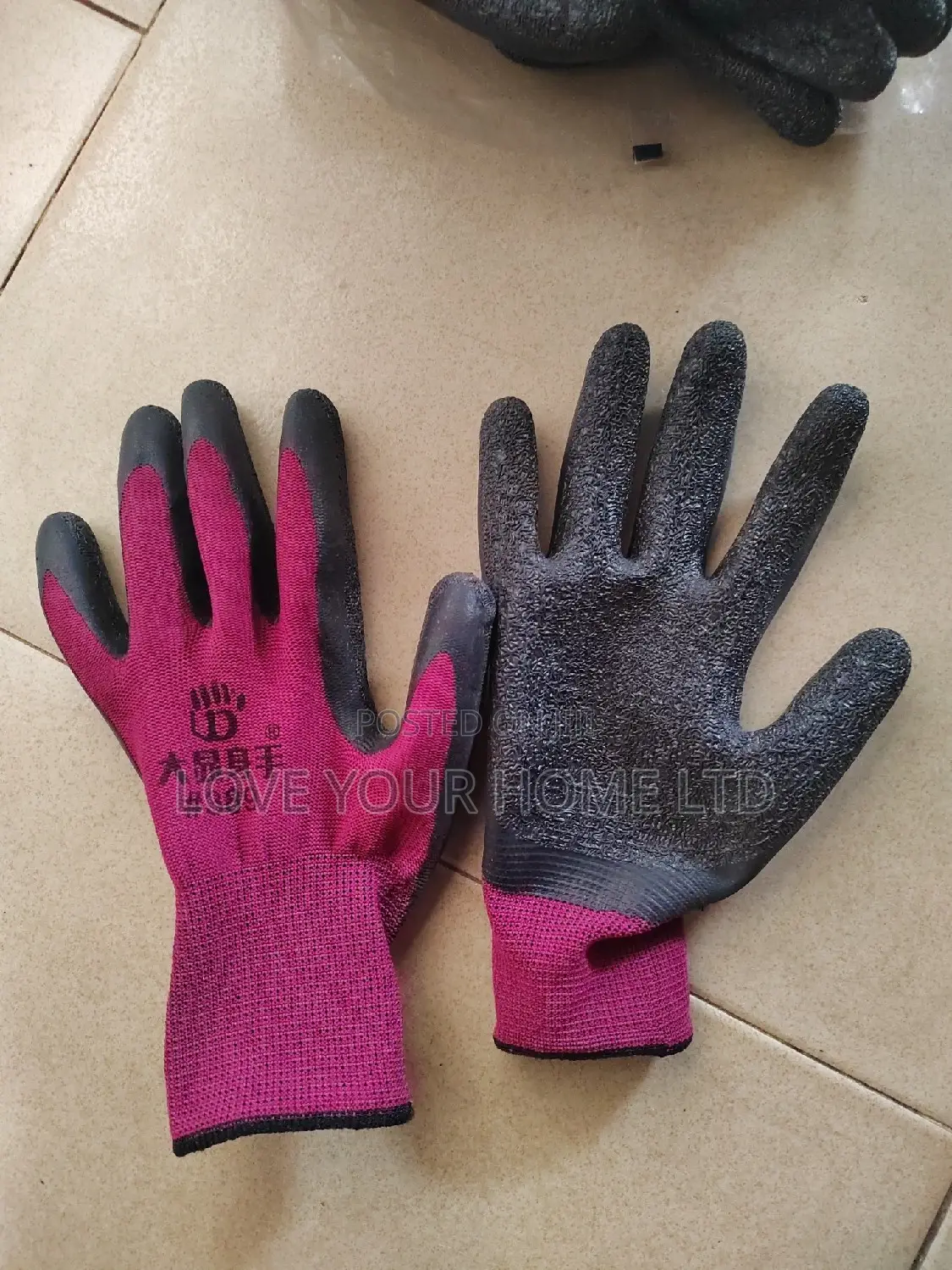 12 Pairs Latex Coated Safety Work Gloves For General Purpose