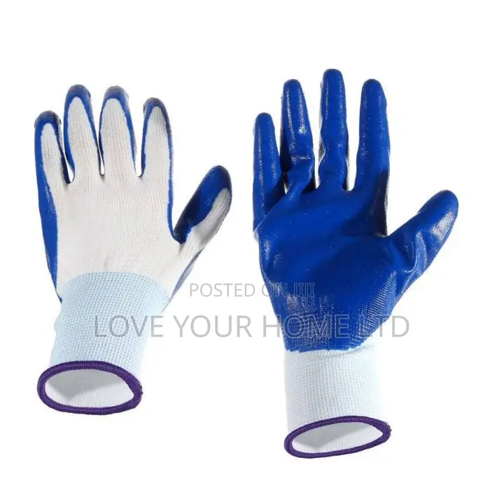 Pack Of 12 Pairs Nitrile Coated Work Safety Gloves