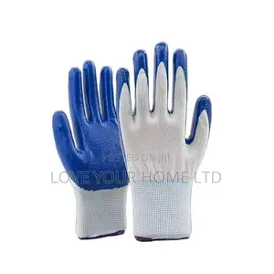 Pack Of 12 Pairs Nitrile Coated Work Safety Gloves