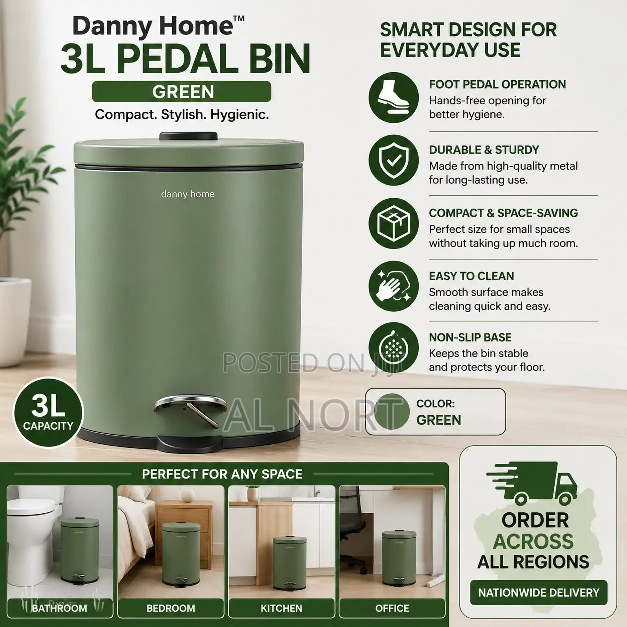 Danny Home 3l Pedal Bin