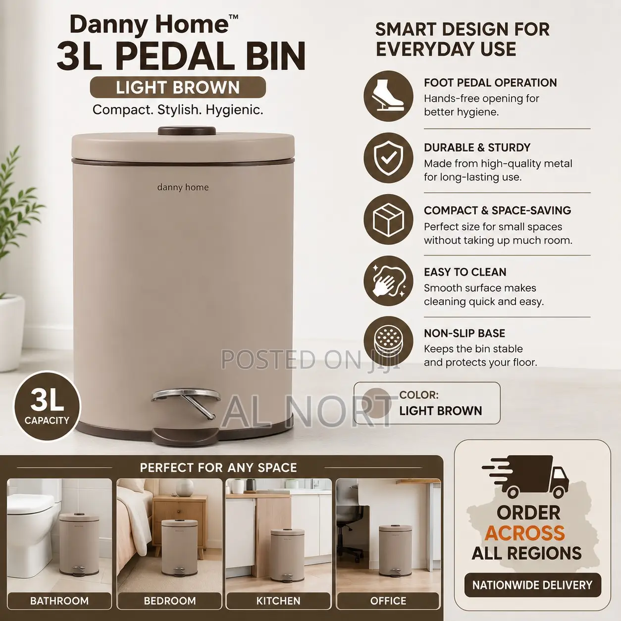 Danny Home 3l Pedal Bin