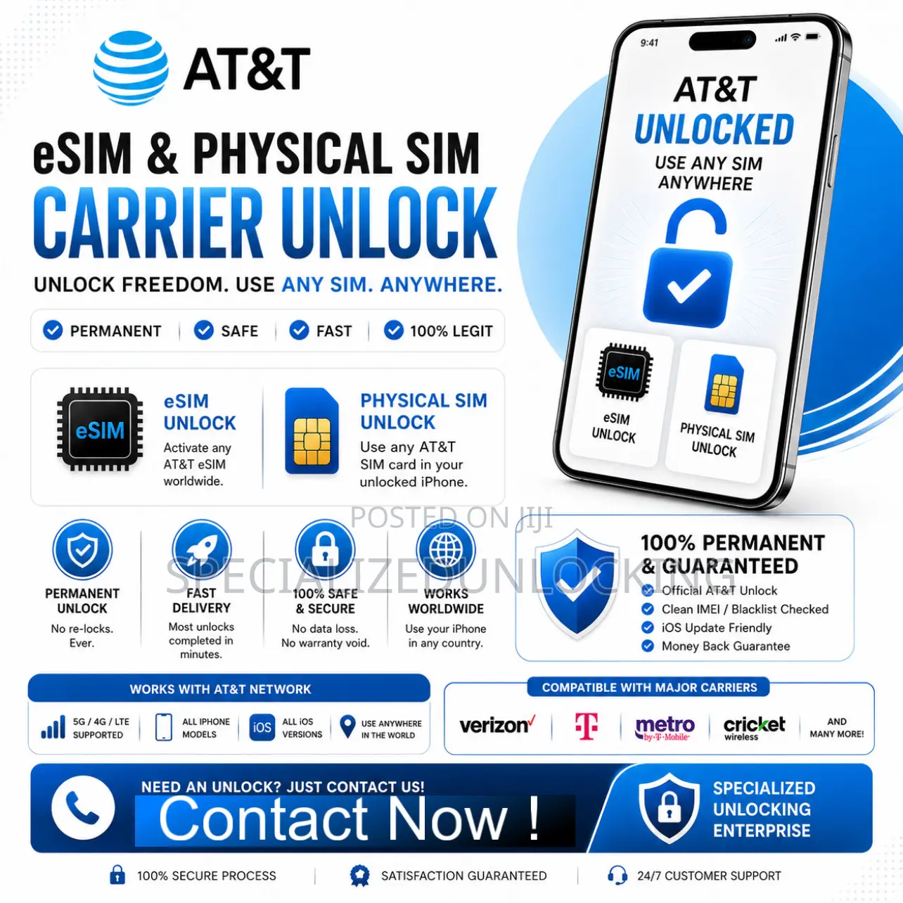 Att All iPhone Status Sim Unlocking Carrier Esim Permanently