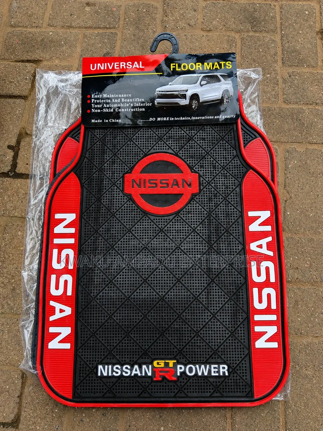 Nissan Rubber Red Side/Side Floor Mat