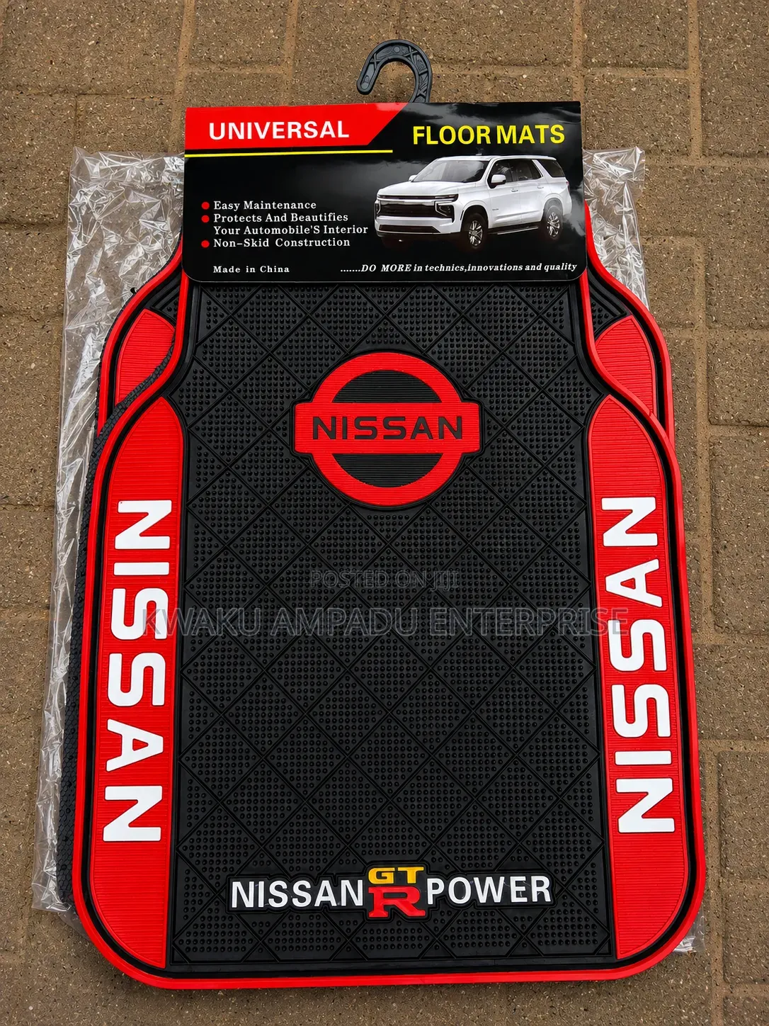 Nissan Rubber Red Side/Side Floor Mat
