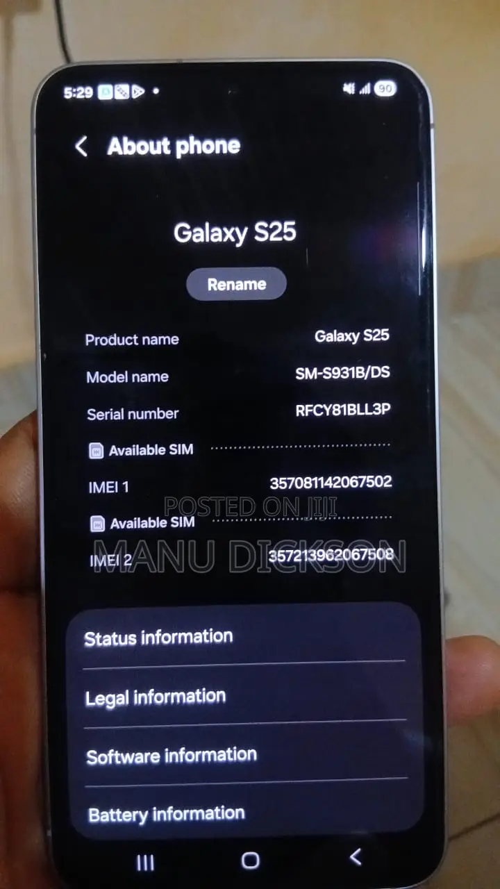 New Samsung Galaxy S25 256 GB Bronze