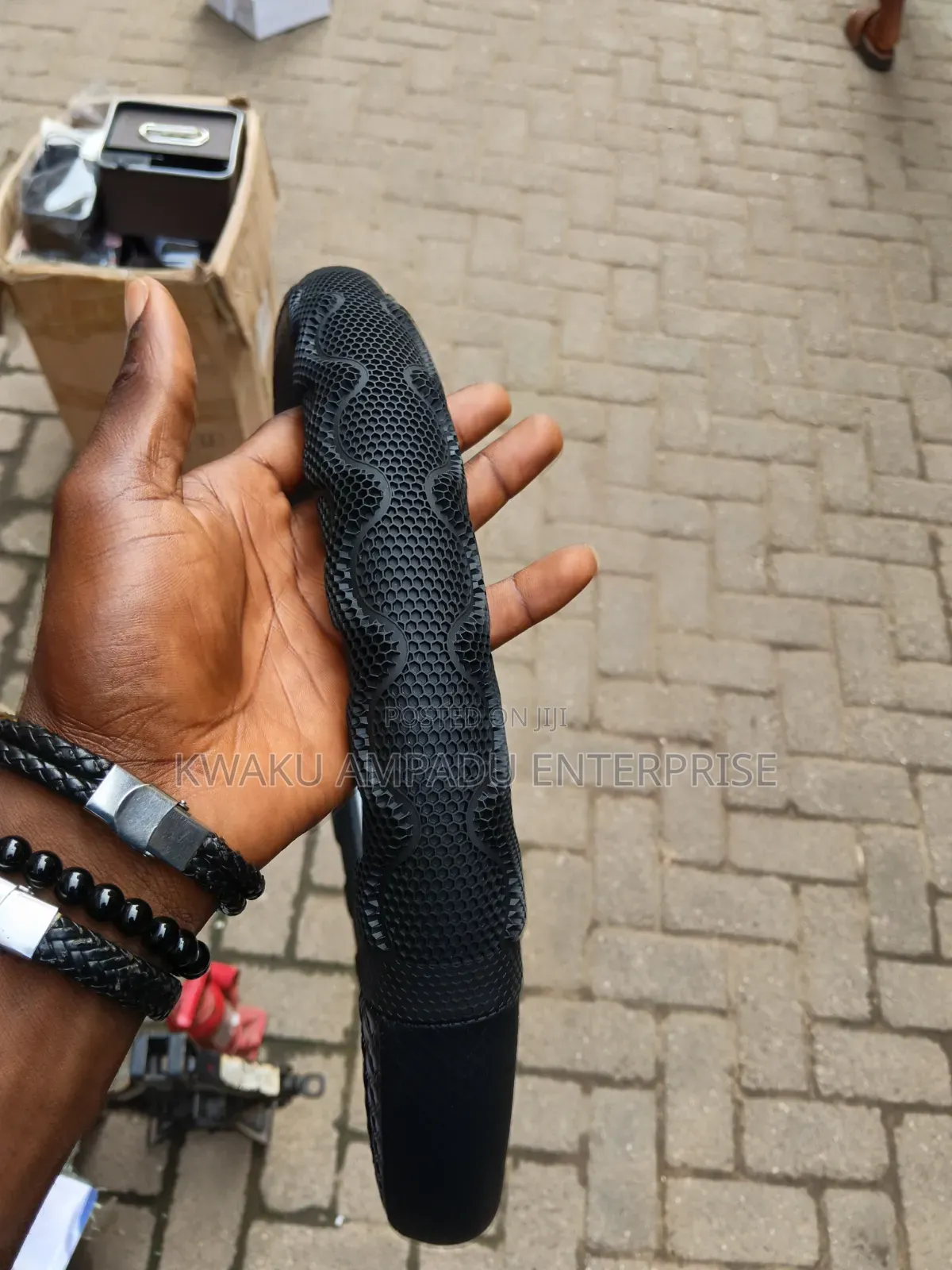 Strong/Heavy Leather Steering Wheel Cover