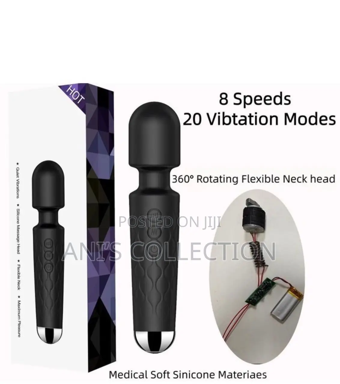 Premium Rechargeable Wand Massager – 8 Speeds 20 Modes (Brand New)