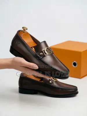 Louis Vuitton Brown Leather Men’S Loafers Shoe