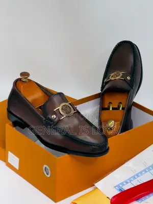 Louis Vuitton Brown Leather Men’S Loafers Shoe