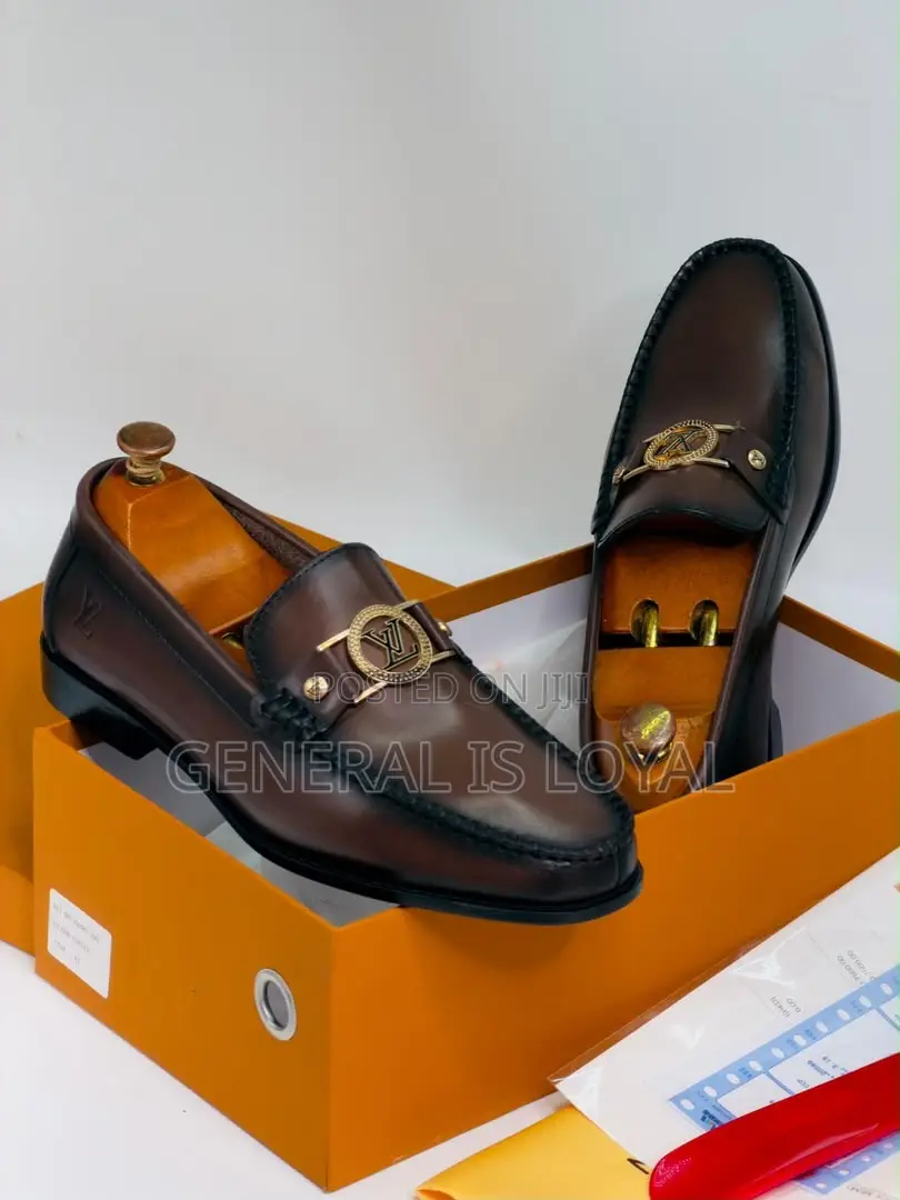 Louis Vuitton Brown Leather Men’S Loafers Shoe