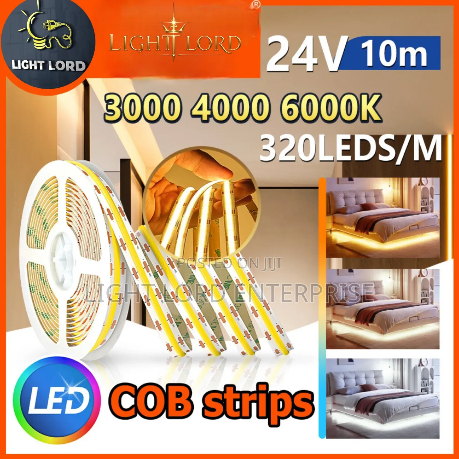 Density Flexible Led Strip Cob 24v