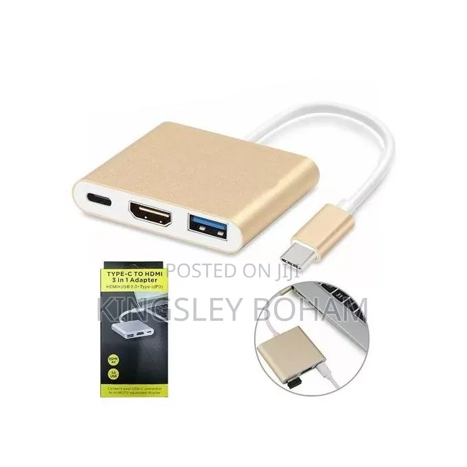 3 in 1 Type C Usb-C Hdmi Usb 3.0 Adapter Hub