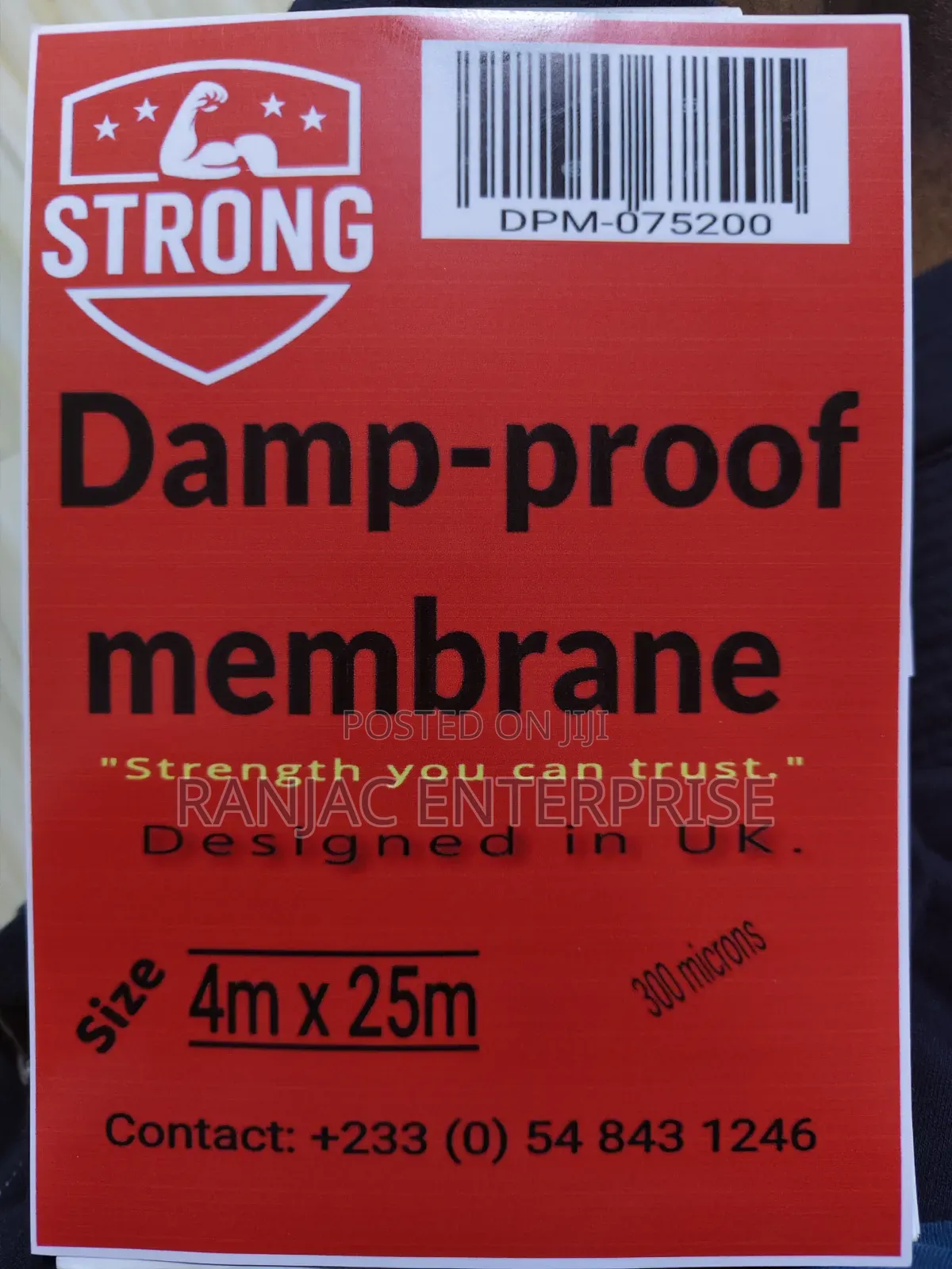Strong Damp Proof Membrane (Dpm) - 100 SQM
